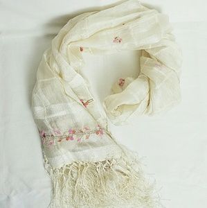 Silk Scarf with fringes